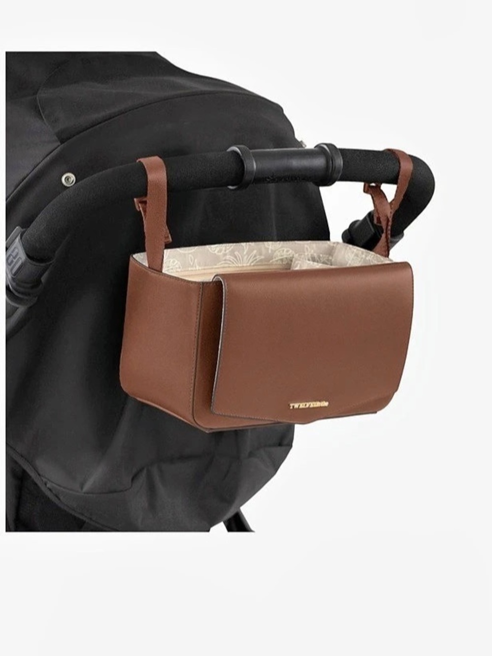 Twelve Little Peek-a-Boo Stroller Caddy Brown Stroller Caddy
